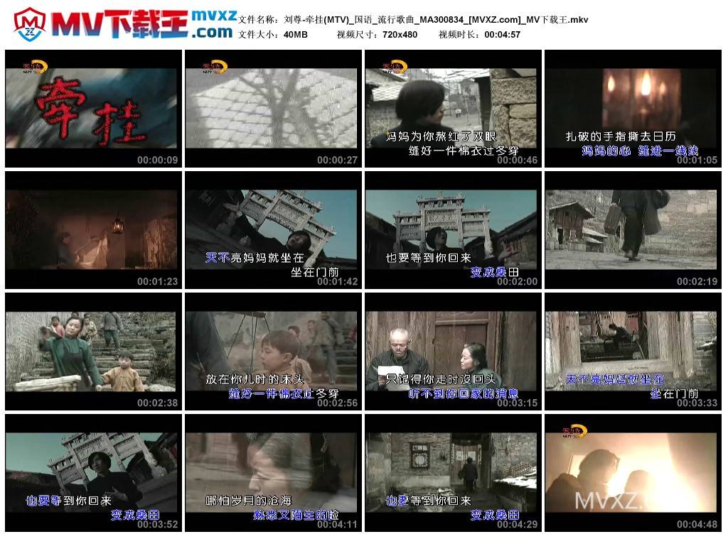 刘尊-牵挂(MTV)_国语_流行歌曲_MA300834